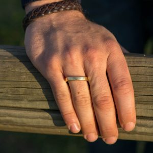 Man's hand showing his ring