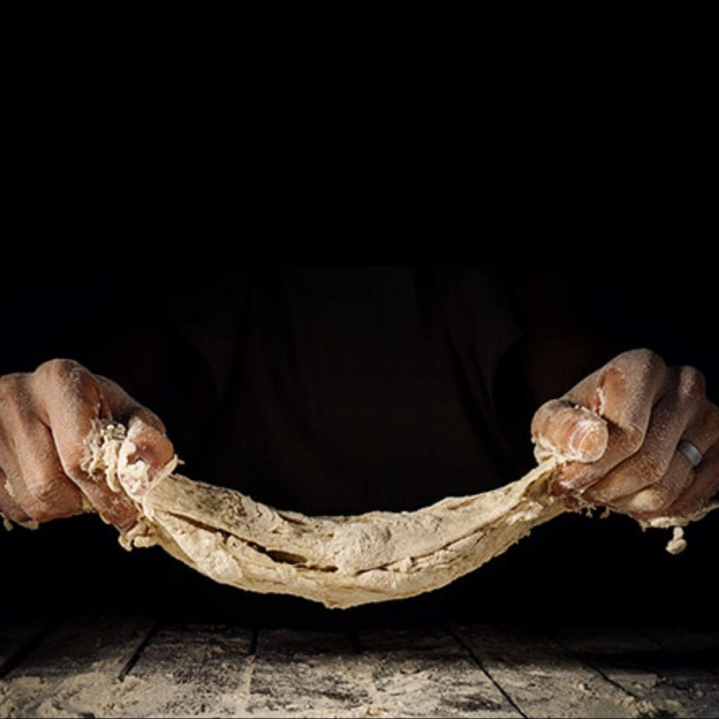 Stretching dough while wearing ring