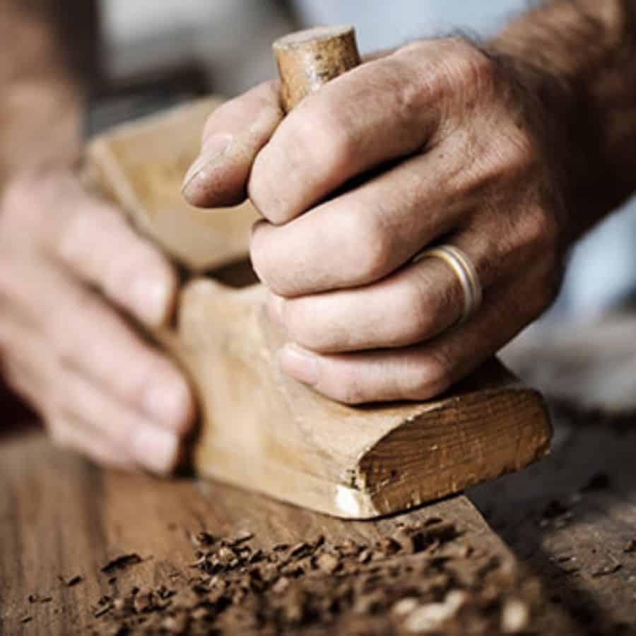 Man's hand showing his ring