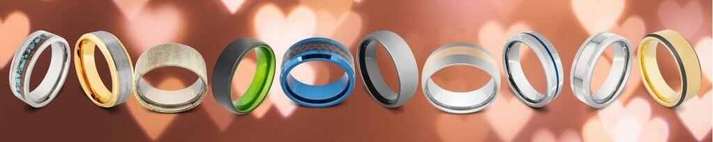 Tungsten and Titanium Rings for Men