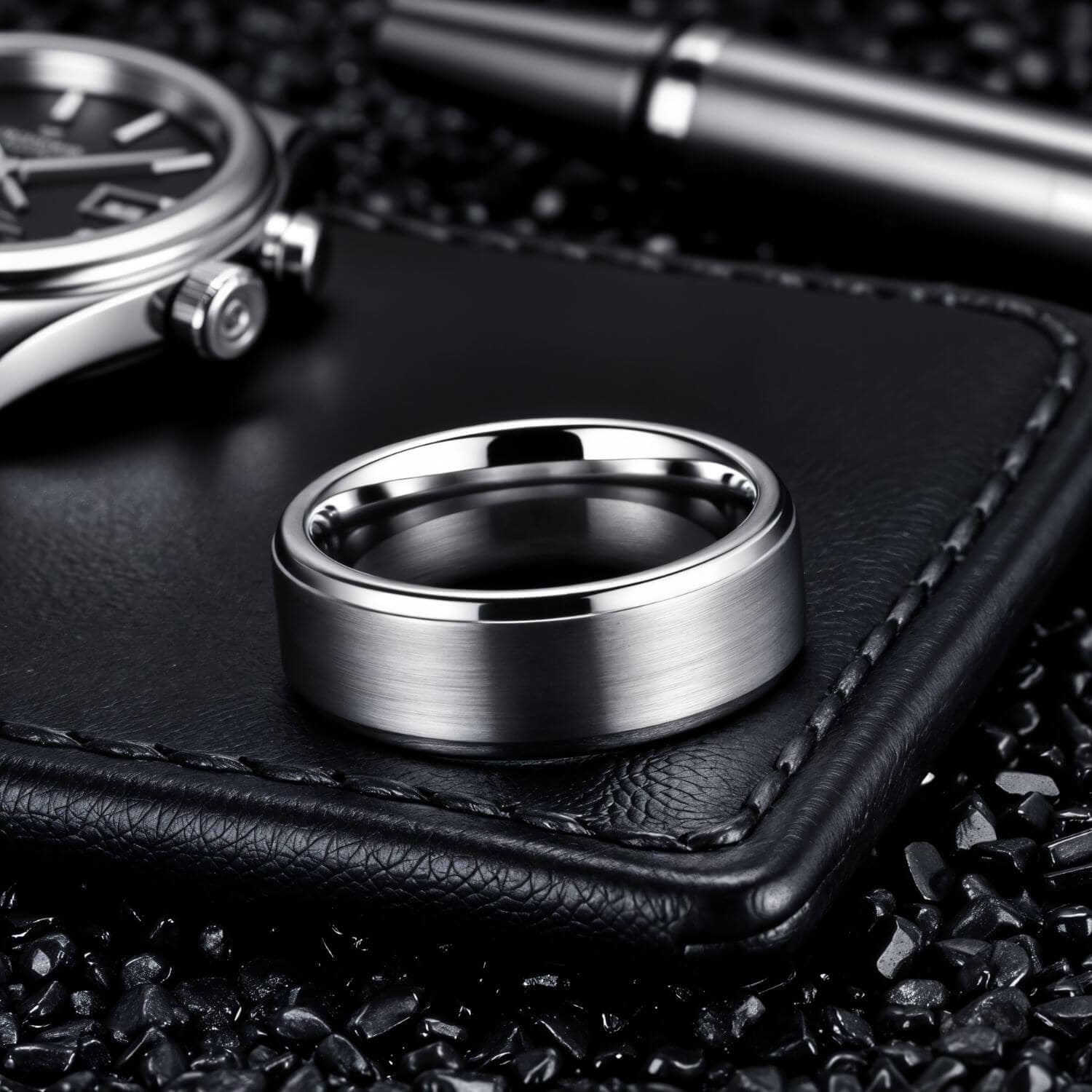 Brushed Finish Gents Ring