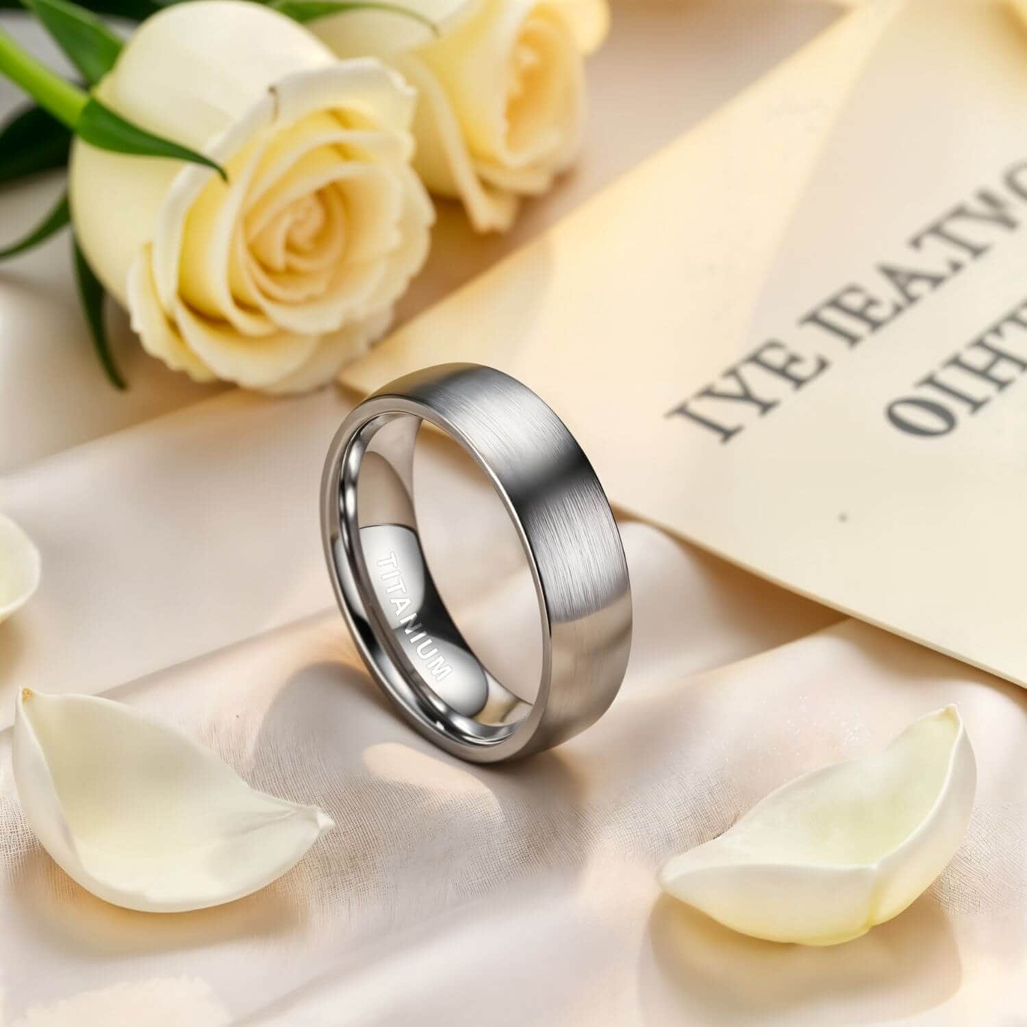 Male Wedding Ring made with Titanium