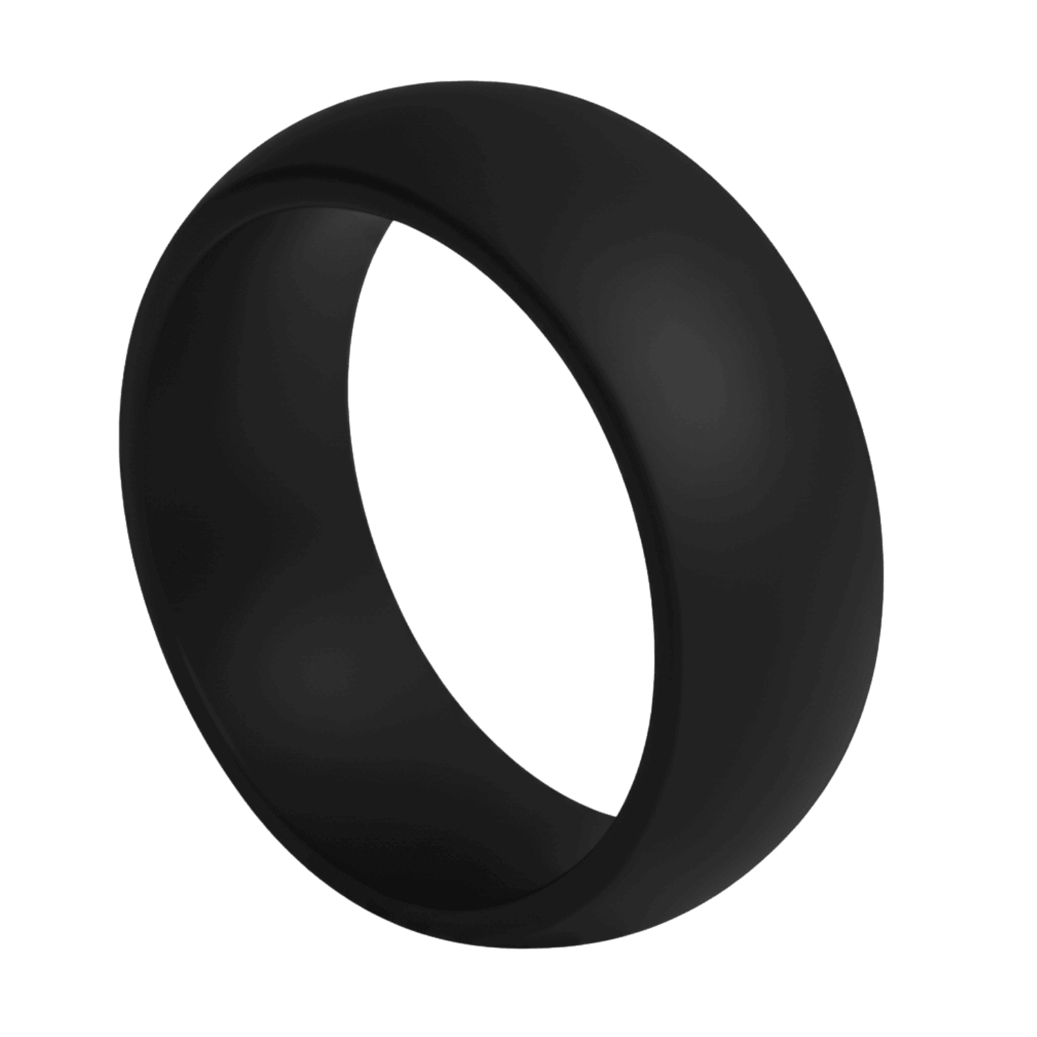Silicone ring for men. This black silicone band is perfect for men with active lifestyles, flexible and excellent for everyday wear.