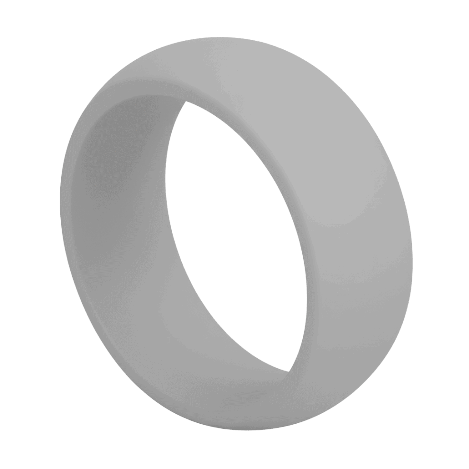 Light grey silicone band for men - Perfect as a mens silicone wedding band