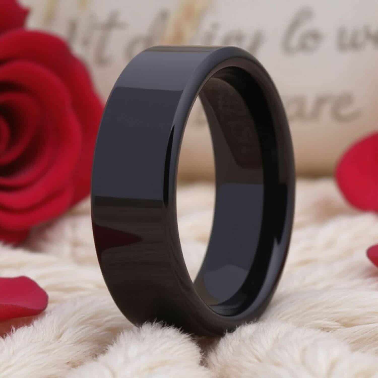 Black Tungsten Ring for Men
