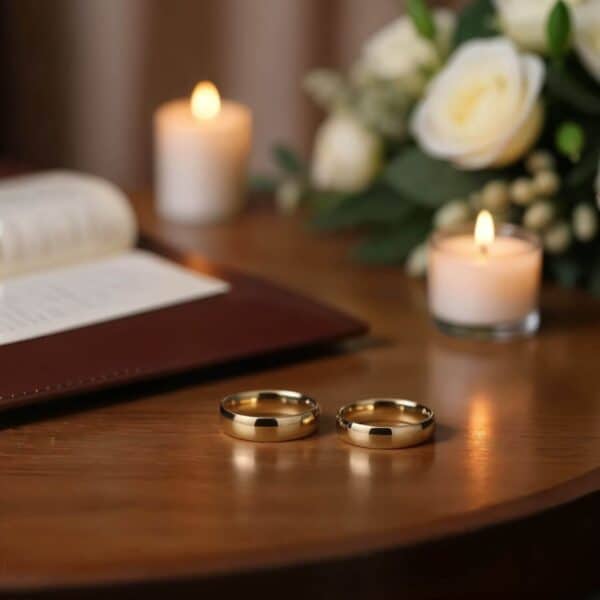 Mens Gold Wedding Ring in 4mm and 6mm widths