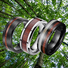 Mens rings made with wood