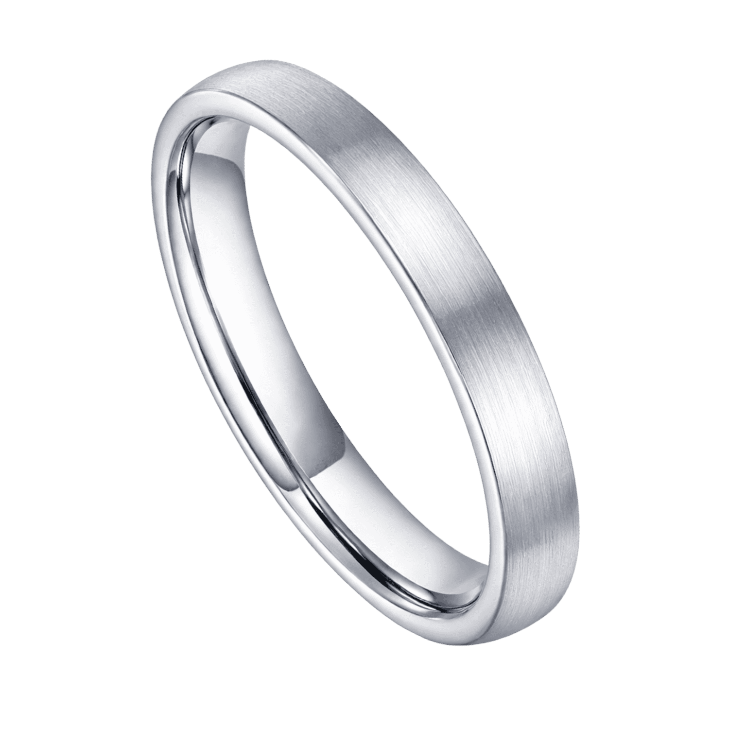 4mm slim silver titanium ring for men – mens wedding band, engagement or eternity ring with personalised custom ring engraving.