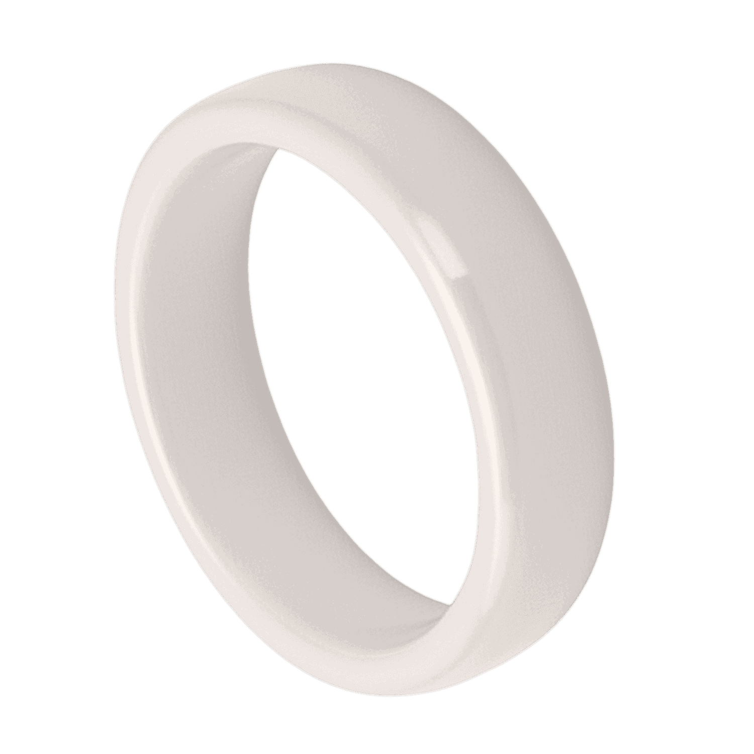 The Snow Drift white ceramic men’s ring — sleek 6mm wedding band, eternity ring, or statement ring for him with personalised engraving option.