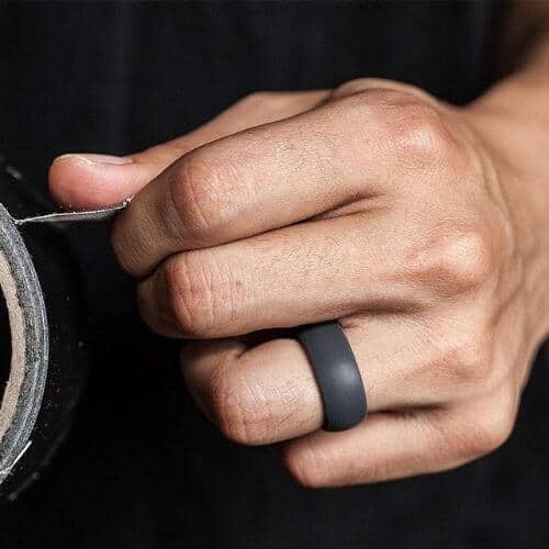 grey silcone ring for men Charman