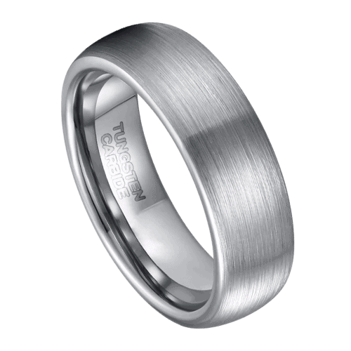 silver mens ring for wedding anniversary engagement tungsten 6mm 8mm band in sizes modern traditional style design