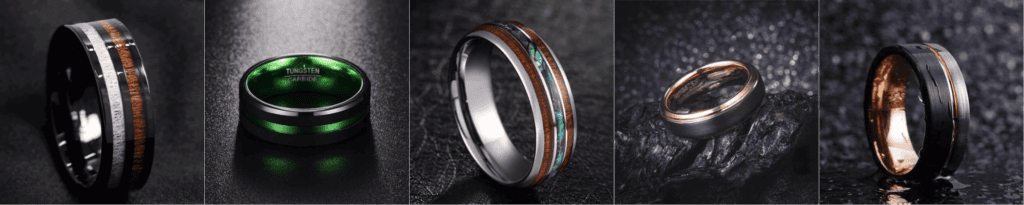 Tungsten and Titanium Rings
