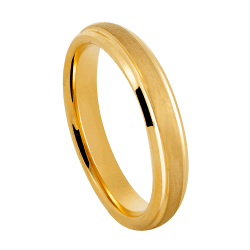 Thin Style Gold Ring for Men made with Tungsten