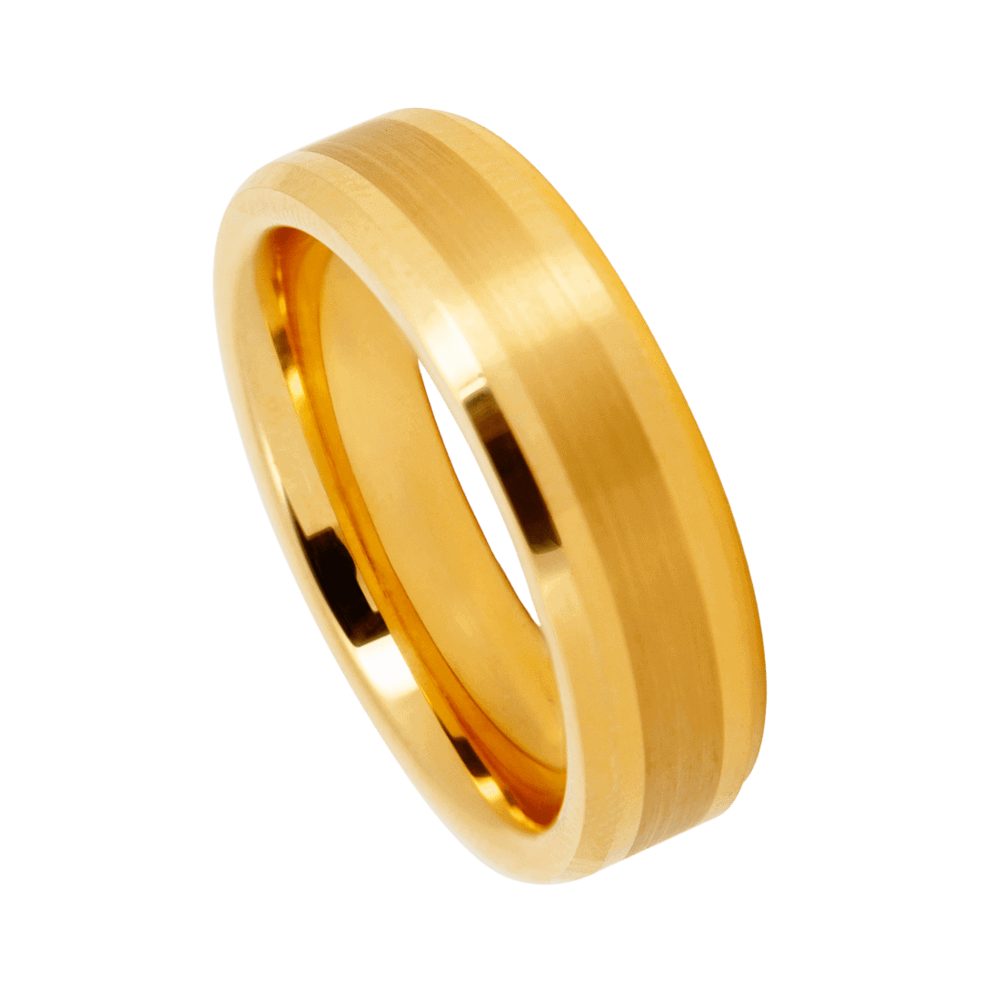 Gold Tungsten Ring for Men