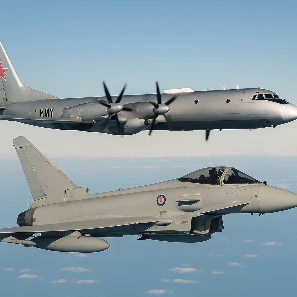 UK Russia Military Tensions RAF Typhoon intercepts Russian reconnaissance aircraft over Polish airspace
