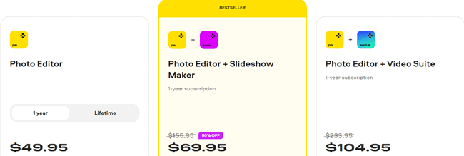 Movavi Photo Editor 1-Year Pricing