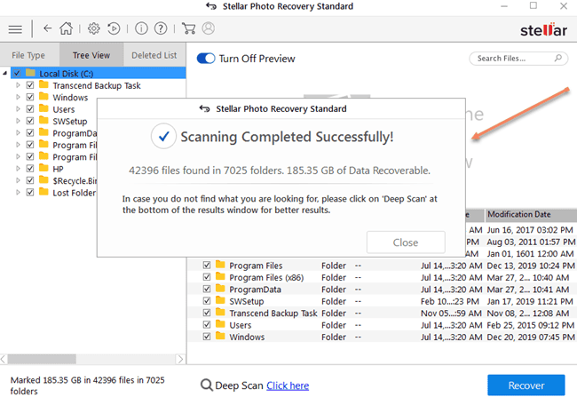 Scanning Completed Successfully