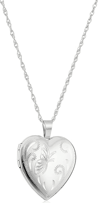 Hand Engraved Butterfly Locket