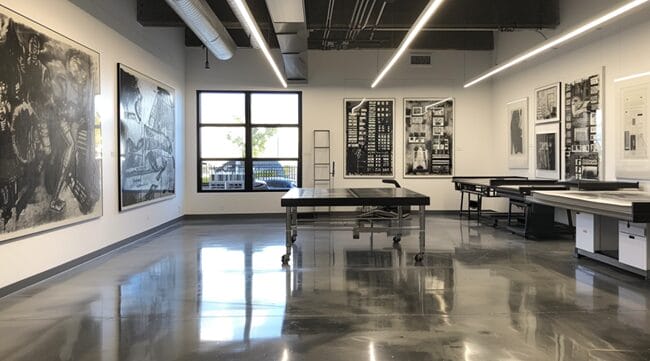 Contemporary Interior Designs with Large Intaglio Prints Displayed on the Wall