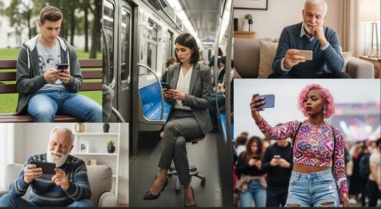 Visual representation of DreameShort's three main user groups - commuters, professionals, and students