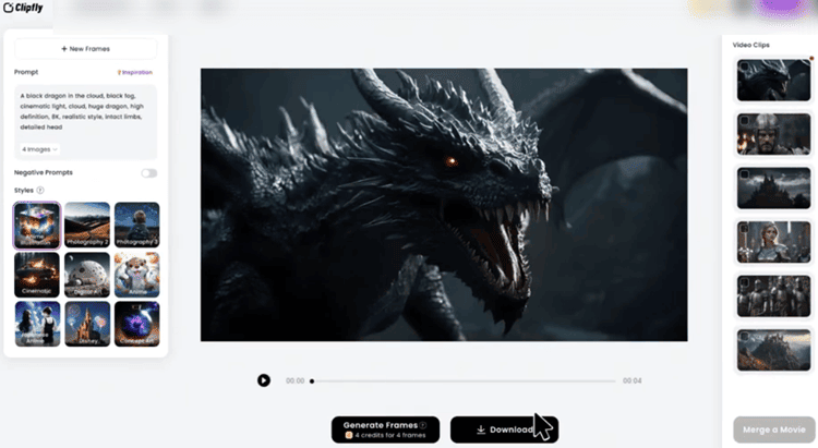 Clipfly's generation speed