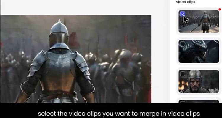 Clipfly's interface prioritizes creation entry points