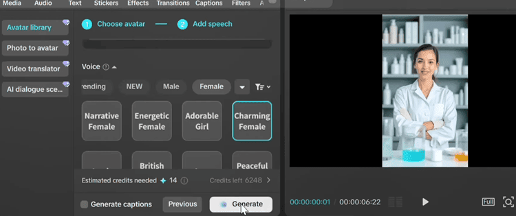CapCut AI's One-Click Video Generation