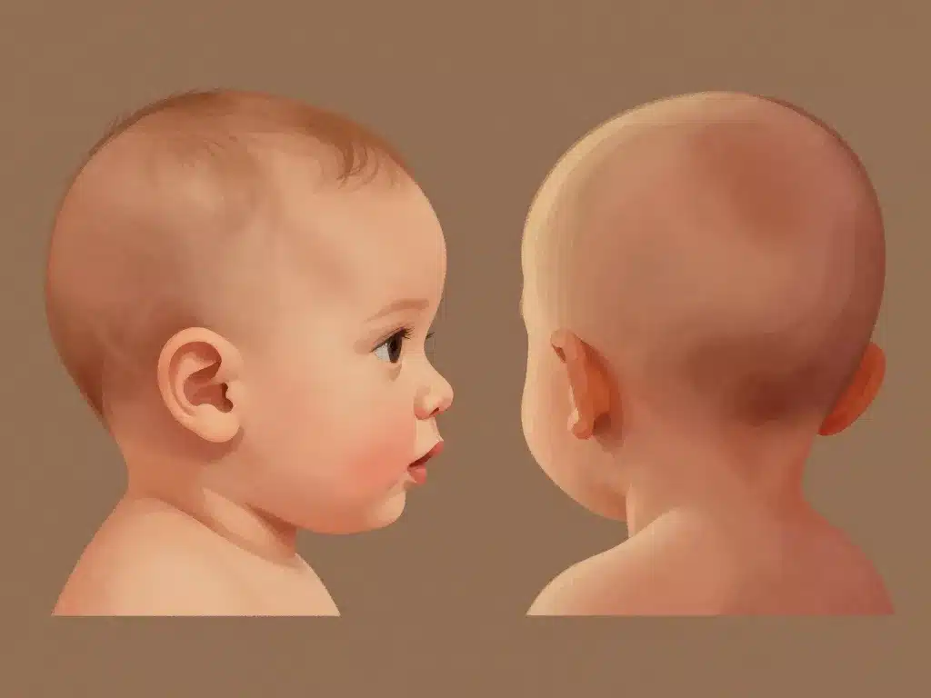 casque plagiocéphalie avant après comparaison crâne bébé