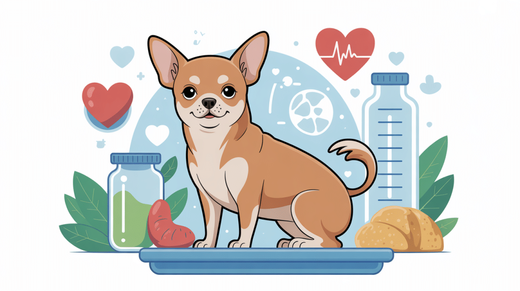 chihuahua gros sur balance santé