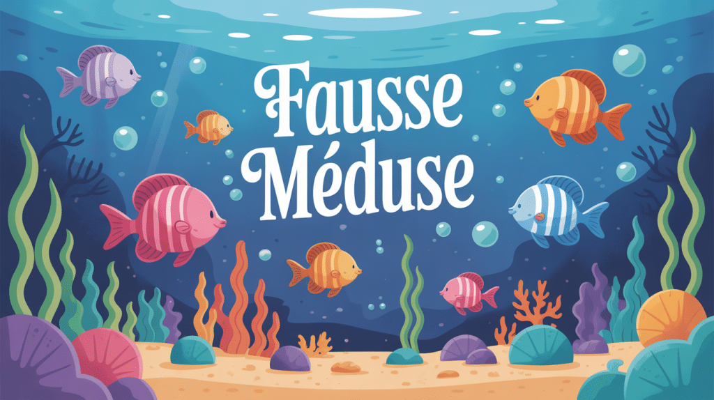 illustration fausse meduse deco aquarium relaxante