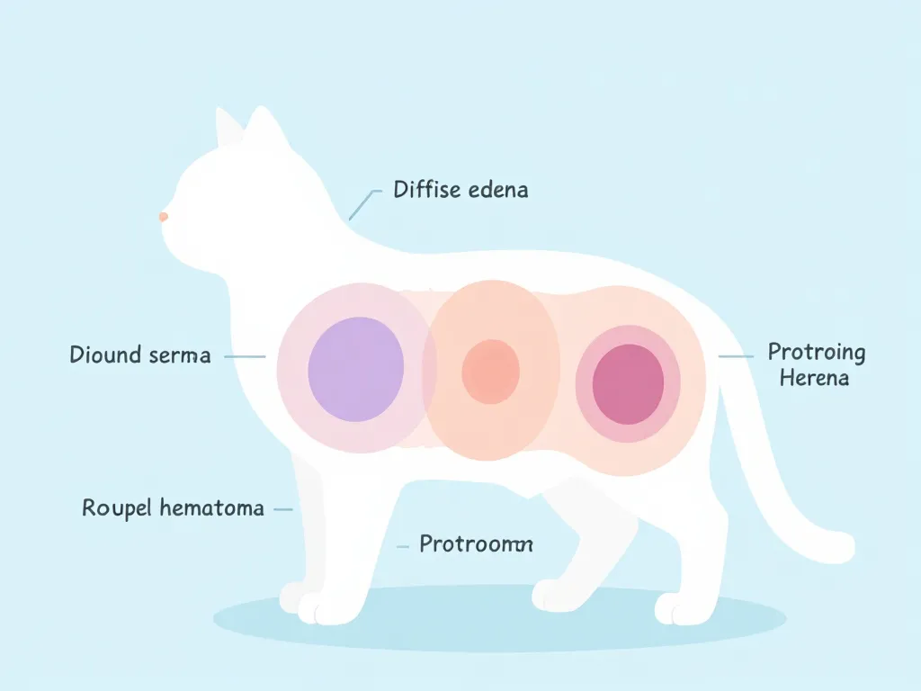 gonflement cicatrice sterilisation chat schema visuel