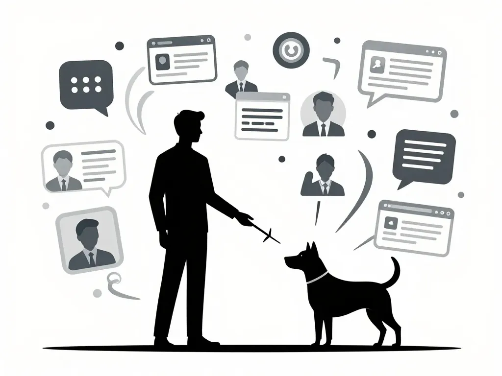 issa bensalah chien contexte rumeurs digitales illustration