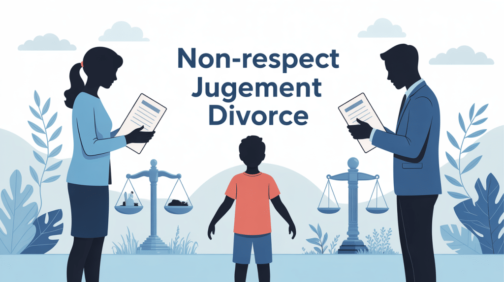 mon ex ne respecte pas le jugement que faire, illustration deux parents séparés et document