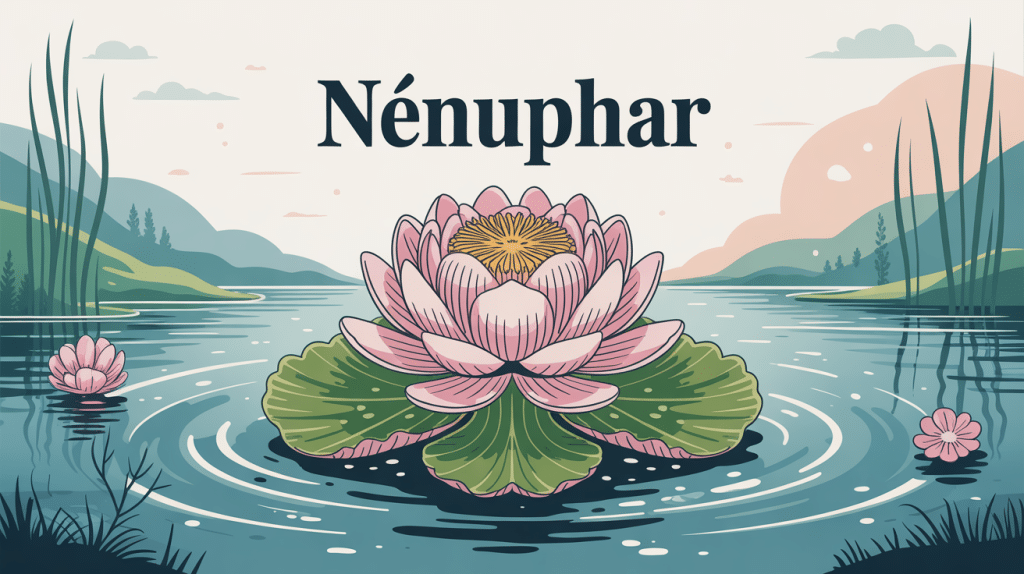 Illustration SEO nenuphar animal plante aquatique centrale