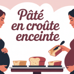 paté en croute enceinte femme face plat