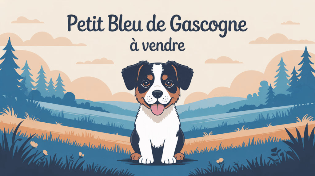 petit bleu de gascogne à vendre illustration chiot campagne
