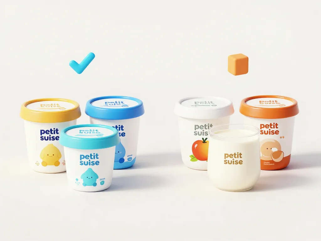 comparaison produits laitiers petit suisse bébé