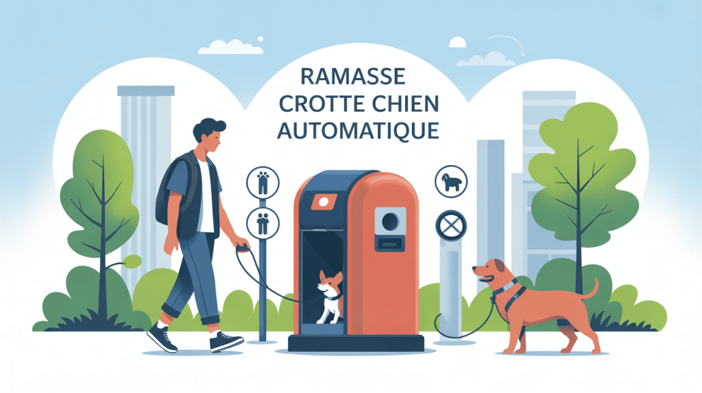 ramasse crotte chien automatique utilisé en ville illustration