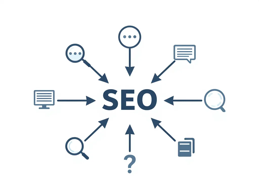 Schéma SEO conceptuel autour de samskies