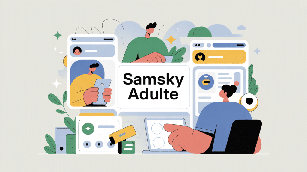 Illustration samsky adulte espace membre sécurisé en ligne
