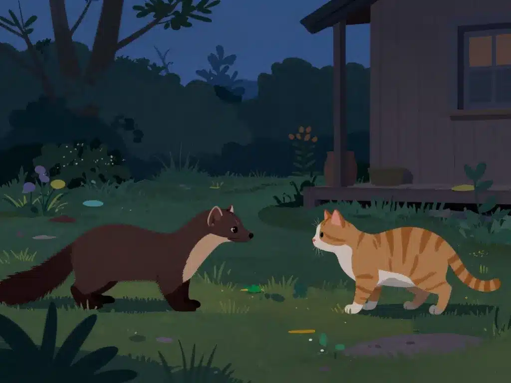 une martre peut elle tuer un chat interactions comportement jardin