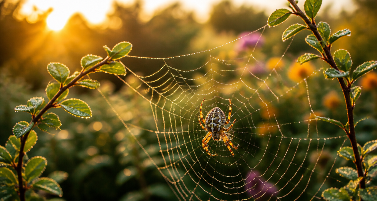 Araignée de jardin Épeire diadème sur toile