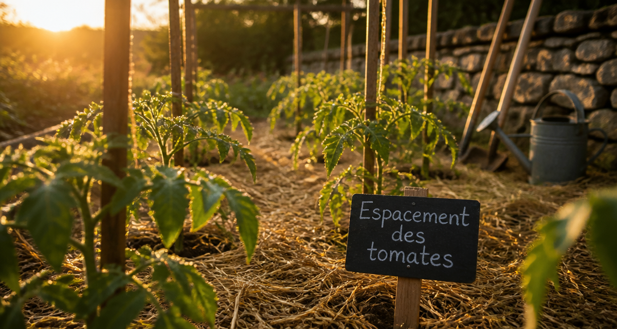 distance entre pieds de tomates rangées espacées