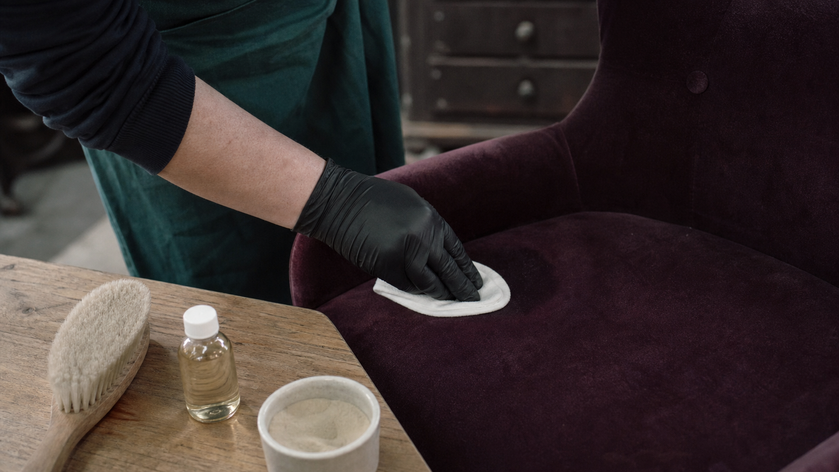Comment nettoyer un fauteuil en velours : tache tamponnée sans abîmer le velours