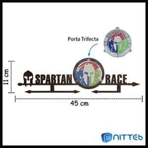 Alternative view of Porta medaglie Spartan piccola Corten