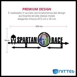 Alternative view of Porta medaglie Spartan piccola Nero