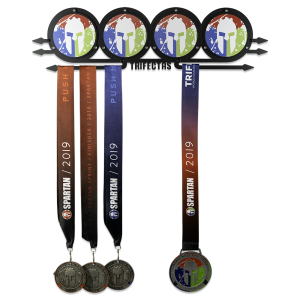 CREATCABIN Espositore Medaglie Triathlon Porta Sportive Iron Swim Bike Run Competizione - Foto 9