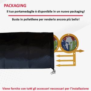 Alternative view of Porta Medaglie Spartan Gold Edition con 2 Porta Trifecta | Nitteb
