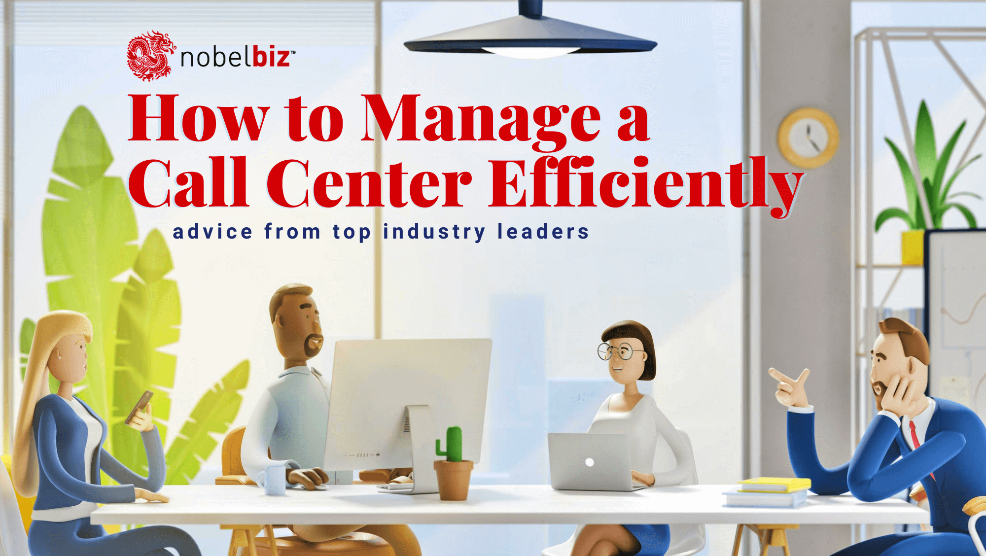 Manager and his team talking about How to Manage a Call Center Efficiently