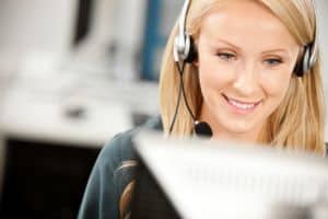 Blonde Call Center Agent